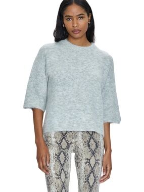 Pistola Micah Alpaca Blend Short Sleeve Sweater Soft Grey M